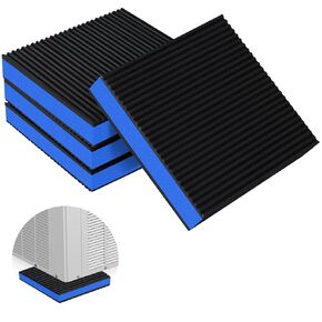ToLanbbt 4 Pack Rubber Anti Vibration Pads 4" x 4" Heavy Duty EVA Mechanical Vibration Damping Isolator Pads 7/8" T Absorbing Mats for Compressor, Air Conditioner, Washing Machine, Dryer, Treadmill