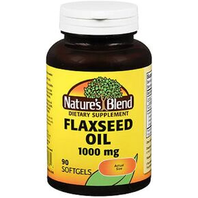 Nature's Blend Flaxseed Oil 1000mg Gelcaps 90 Ct