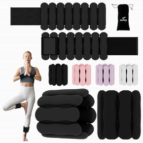 Adjustable Ankle Weights for Women Men Kids,Weighted Pilates Wrist Weights Set for Walking Running,1 Pair (1Lb Each) Silicone Arm & Leg Weight for Gym Fitness Swimming Yoga Dance Physical Therapy