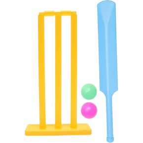 Mipcase Kids Cricket Set, PP Cricket Bat Set Plastic Cricket Bat with 2 Balls Cricket Kit with Stump for Garden, Backyard, Outdoor Indoor Parent-Child Sport
