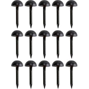 RLECS 15PCS 25x12mm Brass Nail Fastener for Small Door Antique Drum Nail Sofa Nail Decorative Push Nail Solid Half Ball Nail Black Cap Nail for Furniture DIY Decoration