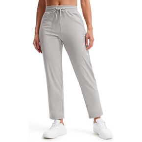 Libin Women's 4-Way Stretch Golf Pants 7/8 Ankle Casual Dress Sweatpants with Zipper Pockets for Joggers, Athletic, Work