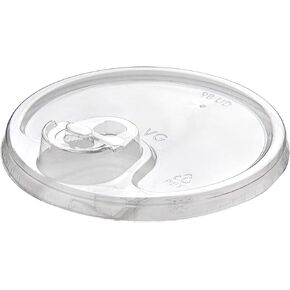 Eco-Products BlueStripe Recycled Plastic Cup Sip Lids, Case of 1000, Fits 9-24oz Plastic Cups, Made from 30% Post-Consumer Recycled Plastic Bottles, Recycled PET (rPET) For Cold Drinks & Snacks, Clear