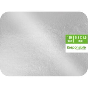 2.25 LB Oblong Take Out Pan Lids, Extra Strength Paperboard Lids for Take Out, Cooking, Baking and Meal Prep (125 Count) in Saudi Arabia