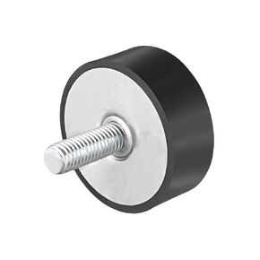 uxcell M10 Thread Rubber Mounts,Vibration Isolators,Cylindrical Shock Absorber with Studs 50 x 20mm 3pcs
