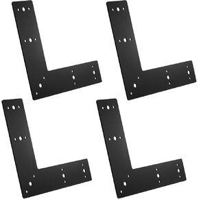 2 Pcs 11.8"x3" Straight Steel Flat Plate, Heavy Duty Thickening Mending Plate with Rust-Resistant Powder-Coated Joining Brackets, I Shape Strap Metal Plate with Holes Fit 4x4,6x6 for Truss Framing