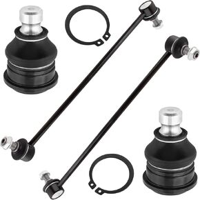 2Pcs Front Lower Ball Joints + 2Pcs Stabilizer Sway Bar End Links Fit For Hyundai Santa Fe 2007-2012, For Kia Sorento 2011-2013 Replace# K90375 K750204 K750205