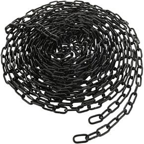RHBLME 26.25 Feet Light Fixture Chain, Black Chain for Light Fixture Heavy Duty Chain for Hanging Plants, Baskets, Lamp, Strong Hold