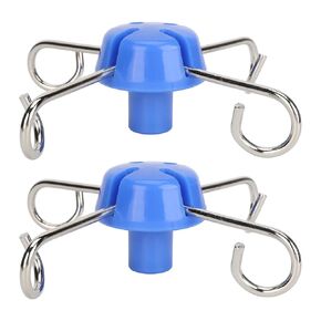 2PCS IV Pole Stand Hanging Hook, IV Pole Hooks 4 Hangers, Metal Vertical Infusion Stand Hook, Drip Bag Hanger Hook for Home Hospital
