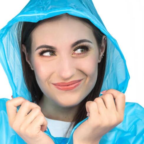 Rain Ponchos by Cloud 10. Include 4 Packs of Blue Disposable Rain Ponchos. Longer Sleeves Poncho Raincoat and Larger Hooded Poncho Rain Coat. Thick Rain Ponchos for Adults, Kids, Men, and Women. in Kuwait