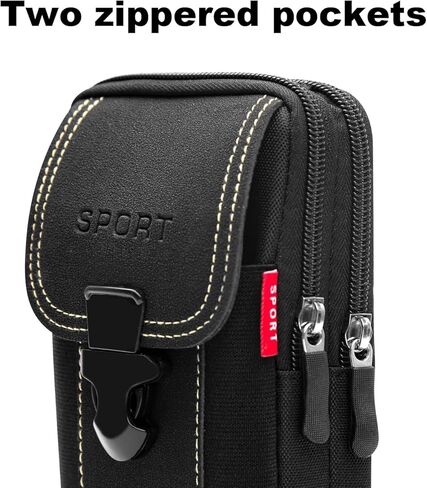 حافظة الهاتف الخليوي التكتيكية مع 2 حقيبة حزام الحقائب للرجال حافظات الهاتف الخليوي للرجال حامل الهاتف الخليوي الأسود لحزام الهاتف الخليوي الحافظة مع حلقة الحزام in Kuwait