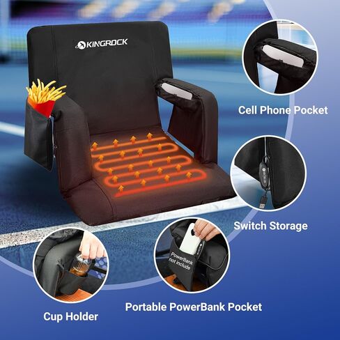 Stadium Seat with backrest Support - Heated, Comfortable Cushion in Saudi Arabia