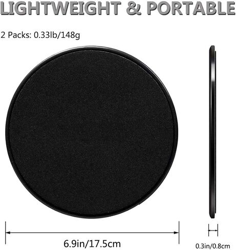 ITTA Gliding Discs, Double Sided Slider Discs Exercise Sliders, 2 Dual Sided Gliding Sliding Discs for Core Fitness, Gym, Carpet and Hardwood Floors Home Abdominal Exercise Equipment in Saudi Arabia