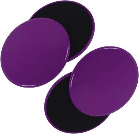 workout equipment - CoreGlide Fitness Sliders - 2 packs 4 pieces purple sliders, Versatile Workout Enhancer for All Surfaces in Kuwait