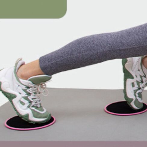 workout equipment - CoreGlide Fitness Sliders - 2 packs 4 pieces purple sliders, Versatile Workout Enhancer for All Surfaces in Kuwait