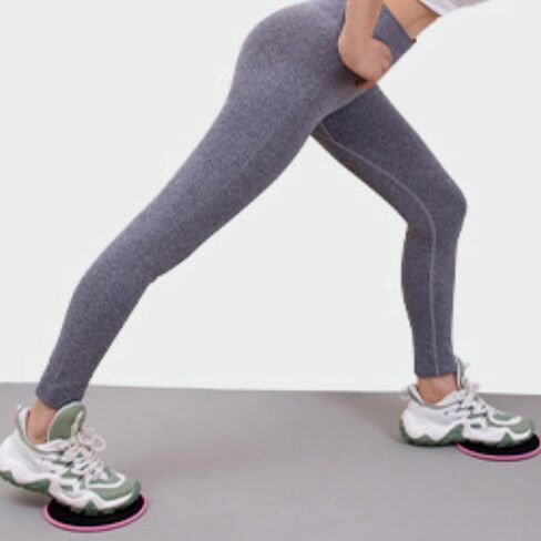 workout equipment - CoreGlide Fitness Sliders - 2 packs 4 pieces purple sliders, Versatile Workout Enhancer for All Surfaces in Kuwait