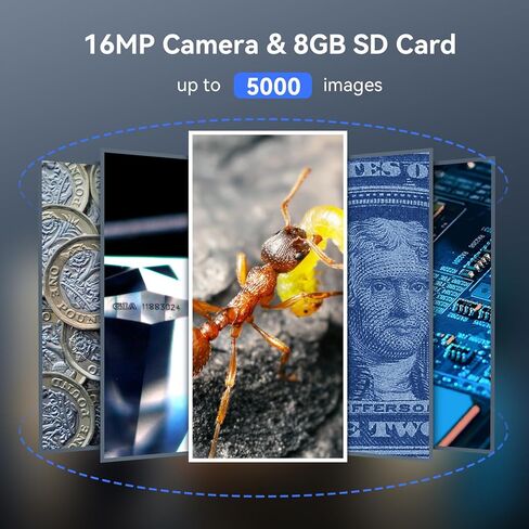 مجهر TOMLOV P10 للأطفال، عدسة مكبرة للجيب 100X مع ضوء للبالغين، عدسة مجوهرات محمولة مع شاشة، مكبر عملة محمول لهواة الجمع، مجهر رقمي LCD مقاس 2 بوصة لـ Trichome in Kuwait
