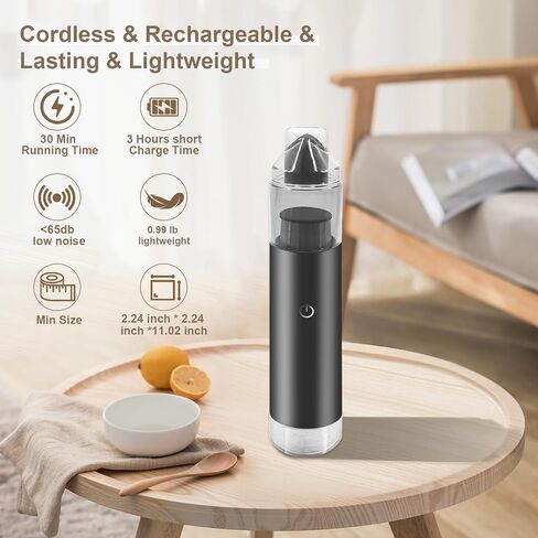 Handheld Vacuum Cordless, Car Vacuum Cleaner Rechargeable, Extendable Portable Hand Vacuum 12000Pa Suction Power 25 min Long Runtime with 2 in 1 Crevice Tool Floor Brush for Home Car Hardwood Floor in Saudi Arabia