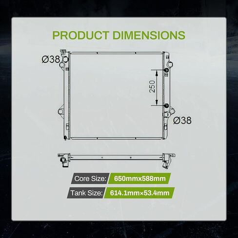 AUTOSAVER88 Radiator Compatible with 1996 1997 1998 1999 2000 4Runner 2.7L L4, for 1996-2002 4 Runner 3.4L V6 in Kuwait