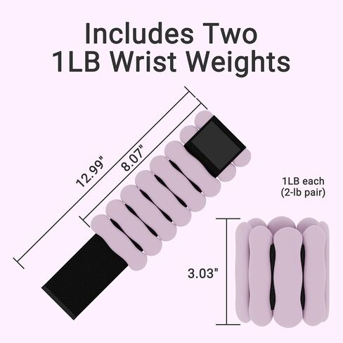 Adjustable Ankle Weights for Women Men Kids,Weighted Pilates Wrist Weights Set for Walking Running,1 Pair (1Lb Each) Silicone Arm & Leg Weight for Gym Fitness Swimming Yoga Dance Physical Therapy in Saudi Arabia
