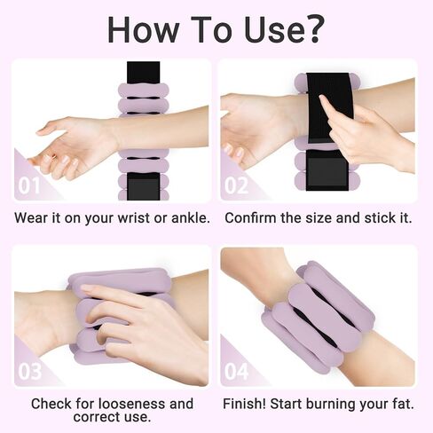 Adjustable Ankle Weights for Women Men Kids,Weighted Pilates Wrist Weights Set for Walking Running,1 Pair (1Lb Each) Silicone Arm & Leg Weight for Gym Fitness Swimming Yoga Dance Physical Therapy in Saudi Arabia