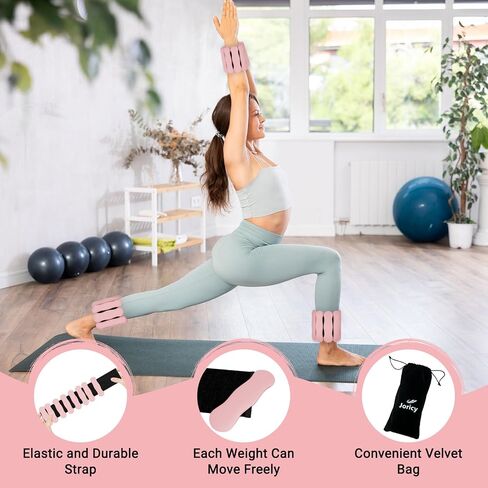 Adjustable Ankle Weights for Women Men Kids,Weighted Pilates Wrist Weights Set for Walking Running,1 Pair (1Lb Each) Silicone Arm & Leg Weight for Gym Fitness Swimming Yoga Dance Physical Therapy in Saudi Arabia