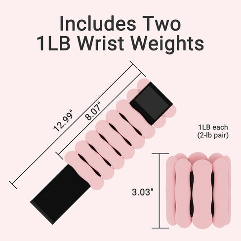 Adjustable Ankle Weights for Women Men Kids,Weighted Pilates Wrist Weights Set for Walking Running,1 Pair (1Lb Each) Silicone Arm & Leg Weight for Gym Fitness Swimming Yoga Dance Physical Therapy in Saudi Arabia