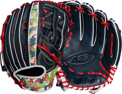 Wilson Fall 2024 Michael Harris A2K® MH23 Game Model 12.75" Outfield Baseball Gloves - Navy/Red/Neon Green in Saudi Arabia