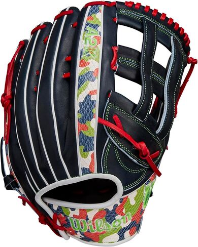 Wilson Fall 2024 Michael Harris A2K® MH23 Game Model 12.75" Outfield Baseball Gloves - Navy/Red/Neon Green in Saudi Arabia