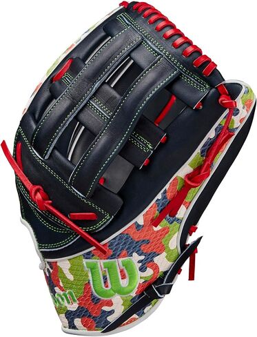 Wilson Fall 2024 Michael Harris A2K® MH23 Game Model 12.75" Outfield Baseball Gloves - Navy/Red/Neon Green in Saudi Arabia