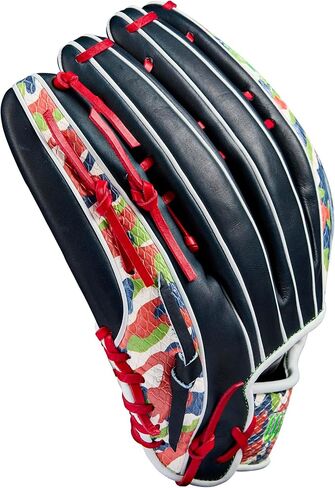 Wilson Fall 2024 Michael Harris A2K® MH23 Game Model 12.75" Outfield Baseball Gloves - Navy/Red/Neon Green in Saudi Arabia