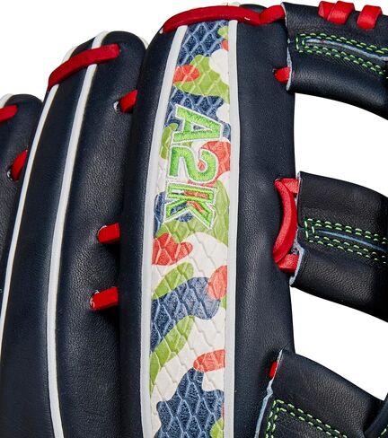 Wilson Fall 2024 Michael Harris A2K® MH23 Game Model 12.75" Outfield Baseball Gloves - Navy/Red/Neon Green in Saudi Arabia