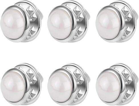 6 قطع صغيرة بدون خياطة باللون الأسود، دبابيس بروش لتغطية الأزرار، قابلة للفصل، قابلة لإعادة الاستخدام، متعددة الأغراض للملابس (10 ملم) in Kuwait