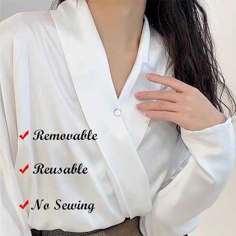 6 قطع صغيرة بدون خياطة باللون الأسود، دبابيس بروش لتغطية الأزرار، قابلة للفصل، قابلة لإعادة الاستخدام، متعددة الأغراض للملابس (10 ملم) in Kuwait