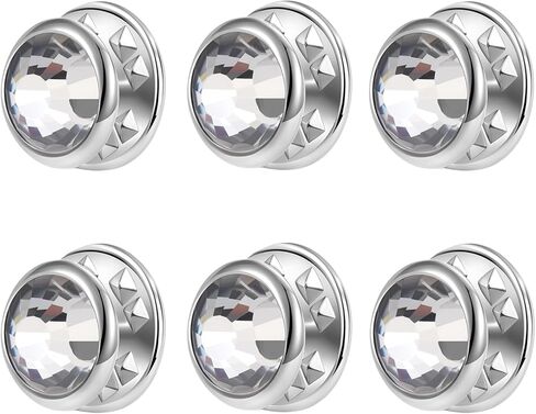 6 قطع صغيرة بدون خياطة باللون الأسود، دبابيس بروش لتغطية الأزرار، قابلة للفصل، قابلة لإعادة الاستخدام، متعددة الأغراض للملابس (10 ملم) in Kuwait