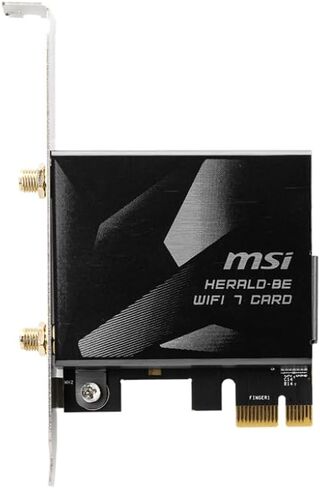 MSI Herald-BE NCM865 WI-FI 7 (Wi-Fi 7، 802.11BE، Bluetooth 5.4، PCIe، تقنية التشغيل متعدد الوصلات، هوائي خارجي) in Saudi Arabia