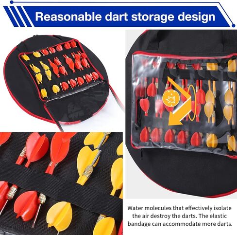 Storage Bag for Dart Boards Set, Dartboard Cover Waterproof Protective Dart Board Carrying Case Dartboard Bag for Dartboard, Dart Tips, Dart Shafts, and Other Dart Accessories, Bag Only in Saudi Arabia