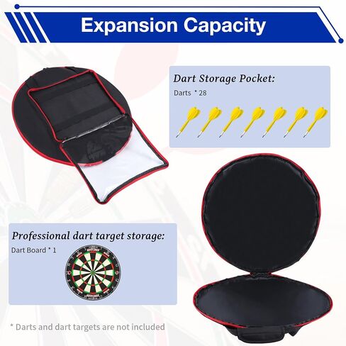 Storage Bag for Dart Boards Set, Dartboard Cover Waterproof Protective Dart Board Carrying Case Dartboard Bag for Dartboard, Dart Tips, Dart Shafts, and Other Dart Accessories, Bag Only in Saudi Arabia