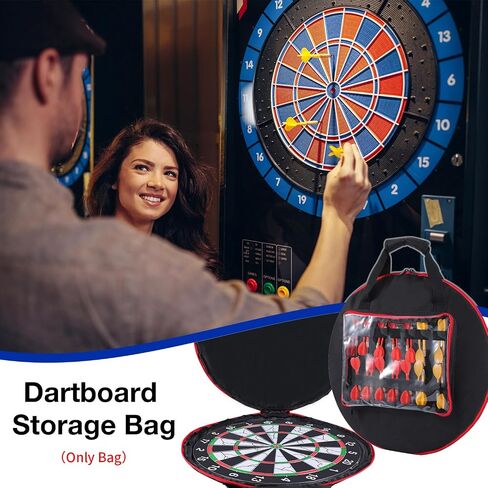Storage Bag for Dart Boards Set, Dartboard Cover Waterproof Protective Dart Board Carrying Case Dartboard Bag for Dartboard, Dart Tips, Dart Shafts, and Other Dart Accessories, Bag Only in Saudi Arabia