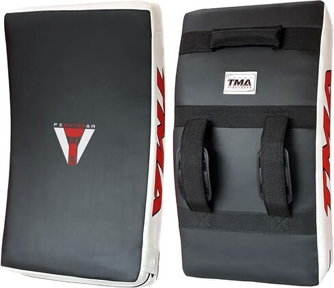 TMA Kick Shield Muay Thai Kickboxing, Heavy Curved Kicking Striking Body Pad, Punching Foot Target MMA Boxing Training, 3 Padded Handles, Martial Arts Karate TKD Taekwondo (ONE PAD ONLY) in Kuwait