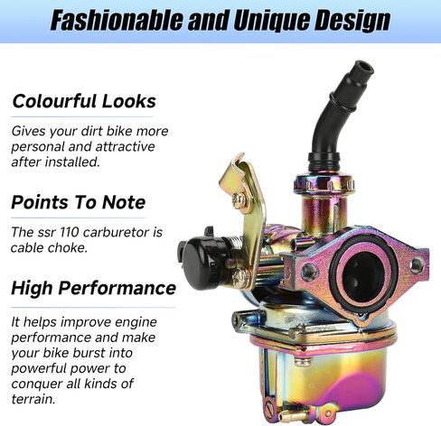 YOXUFA PZ19 Carburetor 19mm Carb Cable Choke Air Filter Kit for TaoTao SSR KAYO FOX 70cc 50cc 90cc 110cc 125cc Kazuma Apollo Coolster Peace Sports Hawk Chinese ATV Dirt Pit Bike 4 Wheeler Quad Parts in Saudi Arabia