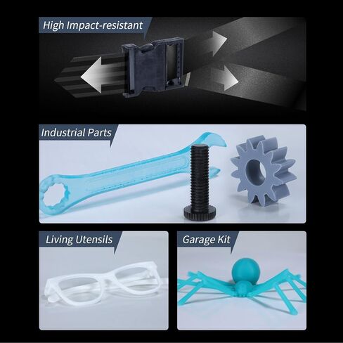 ABS Like 3D Printer Resin2.0, 405nm UV Curing 3D Printing Liquid Standard Photopolymer Resin for LCD DLP Resin 3D Printers Non-Brittle High Precision Enhanced Strength and Toughness in Saudi Arabia