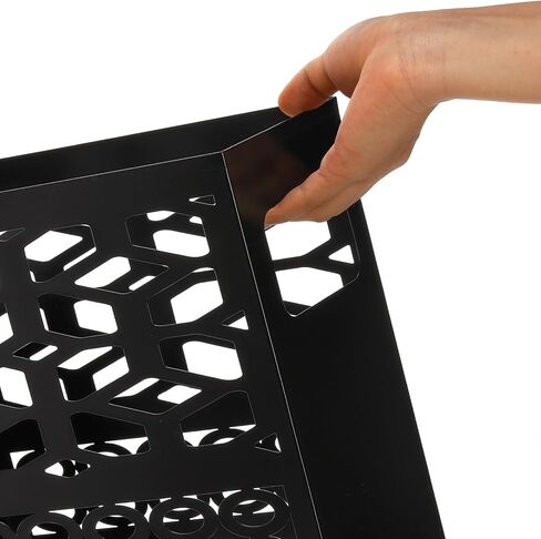 حامل مظلة معدني من ZENFUN مع خطافين، حامل مظلة للمدخل، منظم مظلة مستطيل، صندوق تخزين رف المظلة قائم بذاته للمنزل والمكتب والفندق، أسود، 11 × 4.7 × 15.7 بوصة in Kuwait