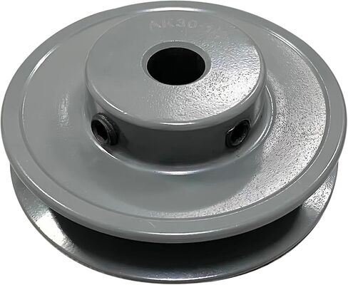 بكرة حزام V AK30-1/2، 3.05 بوصة OD 1/2 بوصة حزام حزام على شكل V ذو أخدود واحد، حديد زهر، رمادي، قسم حزام، للحزام V in Kuwait