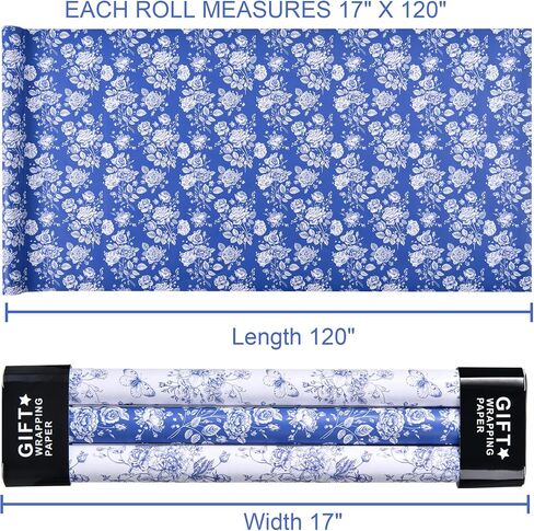 Titiweet Unicorn Wrapping Paper Rolls - Birthday Wrapping Paper Girls, 3 Mini Rolls 17" x 120" Rainbow Unicorn Wrapping Paper for Unicorn Birthday Party (unicorn) in Saudi Arabia