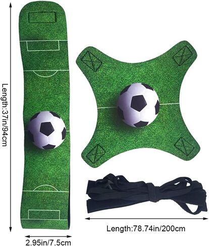 مدرب كرة القدم/الكرة الطائرة/الرجبي، ركلة كرة القدم، التدريب الفردي، المساعدة في التحكم في المهارات، حزام خصر قابل للتعديل للأطفال والكبار، يناسب مقاسات الكرة 3 و4 و5 in Kuwait