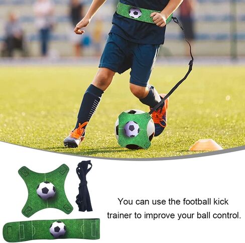 مدرب كرة القدم/الكرة الطائرة/الرجبي، ركلة كرة القدم، التدريب الفردي، المساعدة في التحكم في المهارات، حزام خصر قابل للتعديل للأطفال والكبار، يناسب مقاسات الكرة 3 و4 و5 in Kuwait