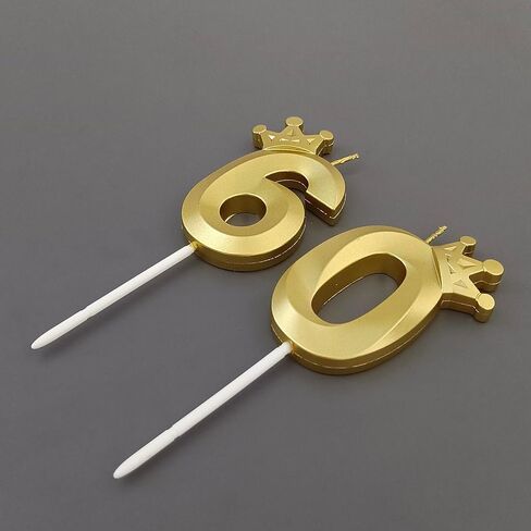 شموع عيد الميلاد الثلاثين للكعكة تصميم تاج ثلاثي الأبعاد رقم 30 زينة علوية للاحتفالات (ذهبي-3D-كراون-30، 3D-كراون) in Kuwait