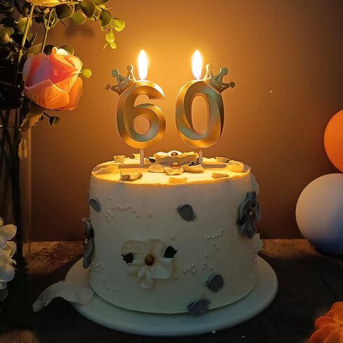 شموع عيد الميلاد الثلاثين للكعكة تصميم تاج ثلاثي الأبعاد رقم 30 زينة علوية للاحتفالات (ذهبي-3D-كراون-30، 3D-كراون) in Kuwait