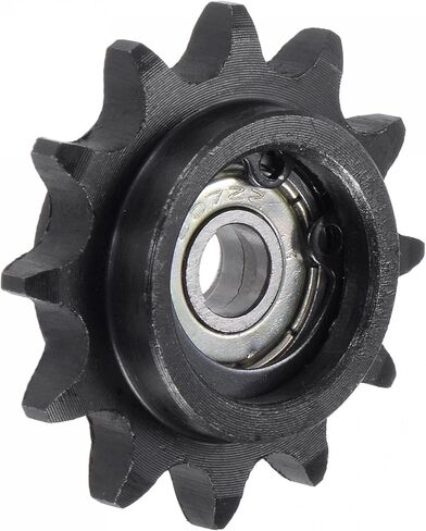 uxcell Chain Idler Sprocket, 8mm Bore 3/8" Pitch 12 Tooth Tensioner, Black Oxide Finish C45 Carbon Steel with Insert Single Bearing for ISO 06B Chains in Saudi Arabia